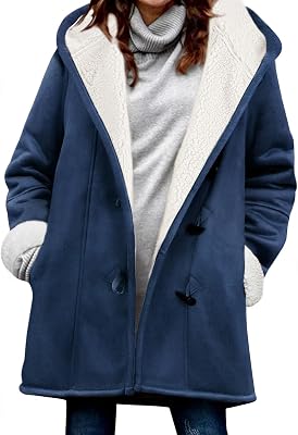 Svanco winter jacket women's long warm fleece jacket with...