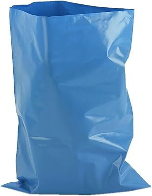 Extra starka kraftiga blå sopsäckar 400 gm förpackning med 10 (20 x 32 tum) | byggväskor | tillförlitlig lösning för tuffa rengöringsjobb | Erbjudanden med byggskräp, trädgårdsavfall, hushållsröra