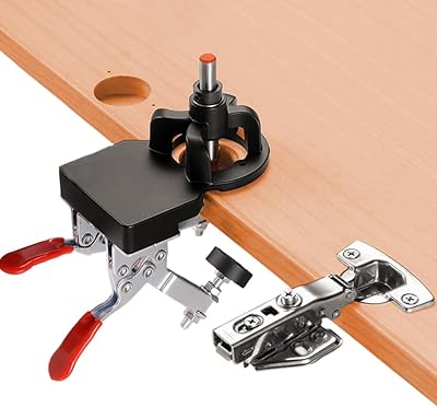 35 mm grytband borrmall, borrmall krukgångjärn dold dörr gångjärn jig, förbättrad dubbelklämma av aluminiumlegering, exakt låsning dolda gångjärn jigg borrhål