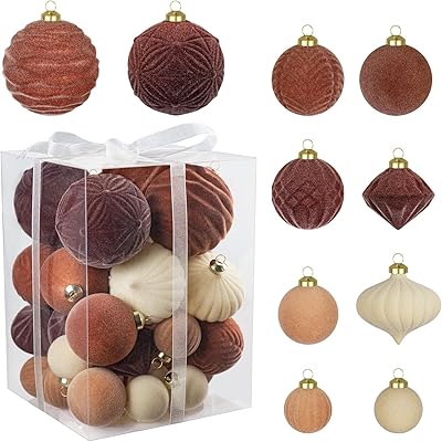Hanari Julornament, julgranskulor av plast, glänsande julgranskulor för inomhus- och utomhusbruk, juldekoration för bröllop, fest, födelsedag, röd, 4 cm, 5 cm, 6 cm och 8 cm