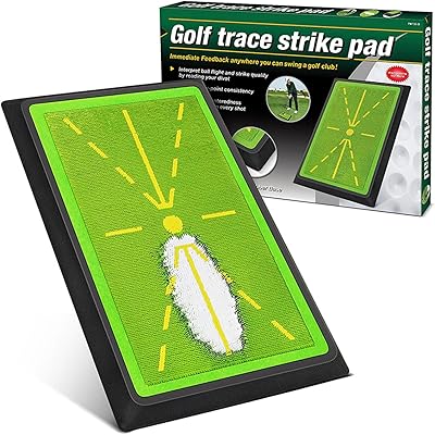Golfspår slagplatta 44 x 31 cm (17 x 12 tum) väg för golfträning övning golf gungmatta