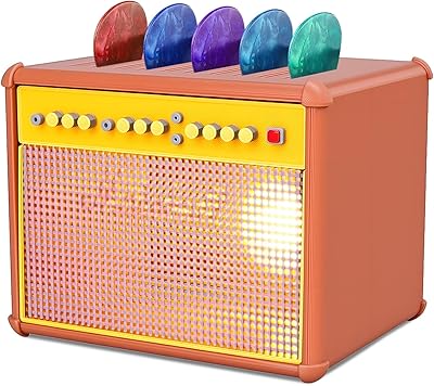 PORFOYO Light Up gitarrplektrum hållare, personlig gitarr plocka fodral, retro förstärkare gitarrplektrumhållare, Light Up Pick hållare gåvor för gitarrister gitarrspelare