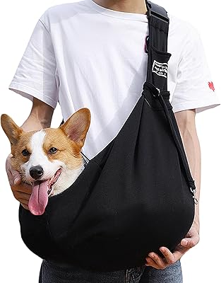 Ziyonix Bärväska för hund, handsfree hundväska bärhandduk husdjur hundbärhandduk med justerbar rem kattryggsäck med justerbar rem för hundar katter utomhusaktiviteter upp till 6,5 kg