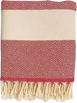 MEBY Bastuhandduk XXL 90 x 180 cm 100 % bomull, strandhandduk, turkisk hamam-handduk, yogahandduk, picknickfilt, resehandduk, badhandduk, solhandduk (röd)