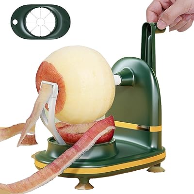 Apple Peeler, Potato Peeler, Suction Cup Apple Peeler, Vegetable Peeler Applicera för grönsaker, runda potatis, runda äpplen, utrustade med äppelskivare, lätt att rengöra