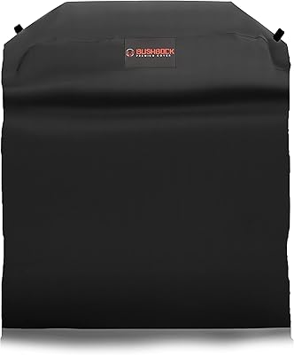 BUSHBOCK® Premium grillskydd bl.a. för Weber Spirit 210/215, väderbeständigt 85 x 70 x 115 cm, grillskydd för gasgrill, slitstarkt och vattentätt med UV-skydd, grilltillbehör (M, svart)