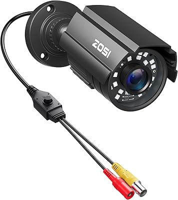 ZOSI HD 800TVL 1/3 CMOS 3,6 mm lins 24 IR-LED CCTV-kamera hemsäkerhet 20 m IP66 dag/natt vattentät utomhuskamera med IR-snitt