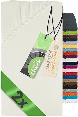 Emily´s Check Dubbelpack sänglakan lakan 1493.2123, ca 90–100 x 200 cm, gräddvit