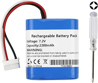 K KYUER 2200mAh Replacement Ni-MH Batteri Kompatibel med iRobot Braava 380 380T 390 390T Mint 5200 5200B 5200C Vacuum Cleaner with Tool 7.2V