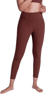 Girlfriend Collective Women's Sports Leggings, 7/8 length Compressive High-Waist, Long Sport trousers, Squat proof, Back pocket, Ultra Soft, Yoga Leggings