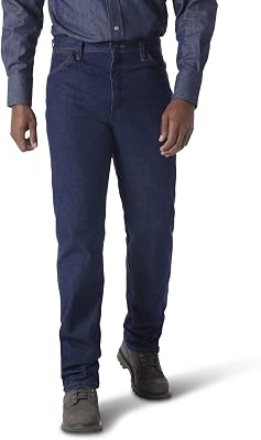 Wrangler Men's Flame Resistant Original Fit Jean,Blue,42x34