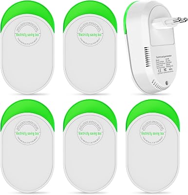 BORDEAG Energisparare, 6 stycken Pro Power Saver, 90–250 V 28 000 W hushållsparare, strömsparare, hushållsaffär, energisparare för kontorsbyggnader, shopping