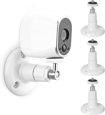 Justering väggfäste kompatibel med Ring Stick Up Cam Pro, väggfäste utan borrning, kamerahållare justerbar 360 grader, säkerhetskamera hållare stativ sockel tillbehör för ring utomhus inomhus