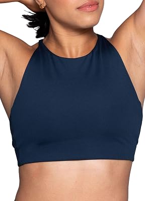 Girlfriend Collective Sports Bra, Low impact Classic Women’s Sports Bra, Cross-Back, Without padding and underwire, for Fitness, Running, Yoga, Pilates, Wellness, Training, Sizes XXS-6XL