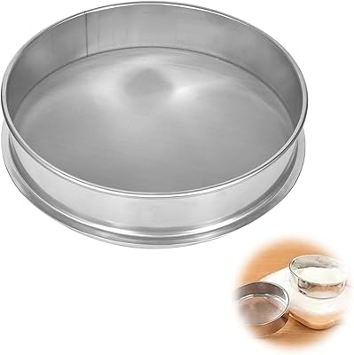 YUZHEDM Strainer Professional kökssil rostfritt stål rostfri premium sil 150 mesh ultrafin stapelbar ört pollen extraktor mjölsil för mjöl florsocker kryddor samt akvariefiltrering