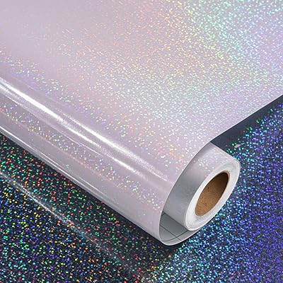 Decotalk Holografisk plotterfolie vinyl, hologramklistermärke, papper, 30 x 300 cm, självhäftande film, transparent, självhäftande vinylfolie, klistermärke, papper, glitterfolie, flexfolie, vattentät