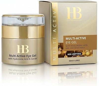 Multi Active Eye Gel 50 ml med Hyaluronsyra och Kaviarextrakt – Lätt Återfuktande Ögonvård, Uppfriskande Gel för Mjuk och Slät Hud runt Ögonen