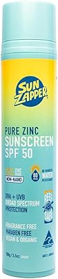 Sun Zapper Pure Zinc Sunscreen SPF 50 Lotion – 100g | Mineral Sun Cream with 25% Zinc Oxide | Broad Spectrum UVA/UVB Protection | Reef Safe, Fragrance Free