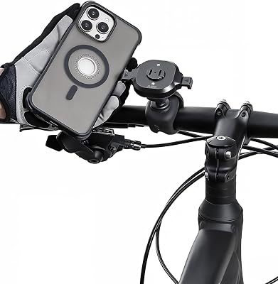 A2C telefonhållare med iphone 15pro max fodral för cykel och motorcykel, roterbar ultraelastisk telefonhållare, cykel mobiltelefon styre montering, 360°
