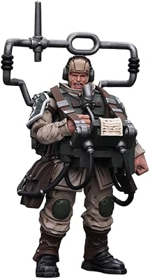 LEBOO JOYTOY Warhammer 40K 1/18 actionfigur Astra Militarum Cadian Command Squad Veteran med Master Vox