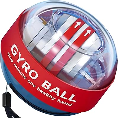 EZweiji Handledsgyroboll, handledsträningsboll, handledsstyrka, stärker handledens ben och muskler för att minska spänningar och smärta (rött inget ljus)