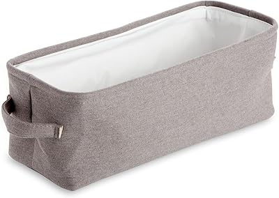 Juvale grått tyg badrumsförvaringsfack (40 x 15 cm)
