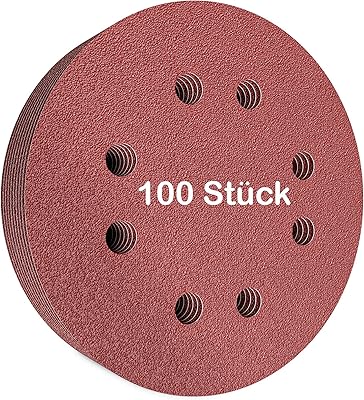 KSP-Tec – sandpapper 125 mm kardborreband – valbar kornstorlek 40/60/80/120/180/240/400 – slipskivor för exenterslipar (P240)