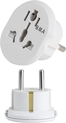 Universell uttagsadapter 2-pack, EU-reseadapter UK till EU-strömadapter, kompakt och säker med barnsäkerhet, adapter Kina Tyskland kontakt för smartphone, bärbar dator, rakapparat