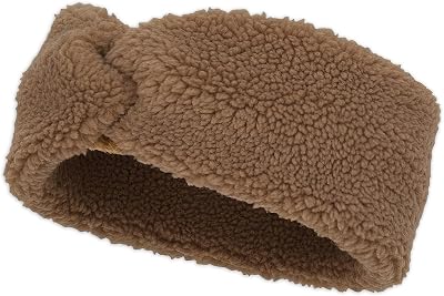 styleBREAKER Pannband i teddyfleece med knut,HellBrun