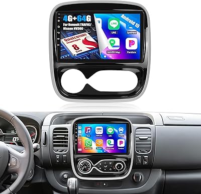 4+64G/8-kärnig Android 15 Qualcomm Bilstereo för Opel Vivaro B/Renault Trafic/Fiat Talento/Nissan NV300 med Trådlös CarPlay Android Auto
