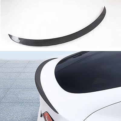 TOPABYTE Original för Tesla Model Y Spoiler Wing Lip för Tesla Model Y 2020-2024 (glänsande kol)