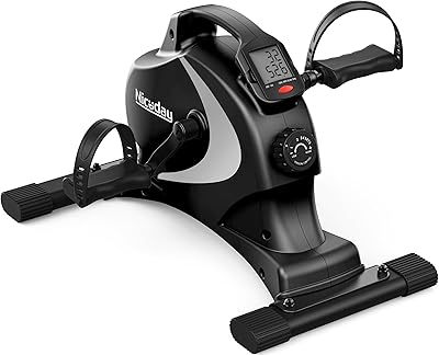 Niceday Träningskedja | arm- och bentränare | Mini Fitness-cykel för seniorer | kompakt träningscykel med magnetiskt motstånd och LCD-skärm | fitnessenhet för hem och kontor
