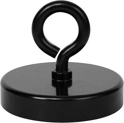 Neosmuk Magnet stark, svart 5 kg stor mycket stark magnet, superneodym stor magnet, högpresterande magnet perfekt för magnetfiske.