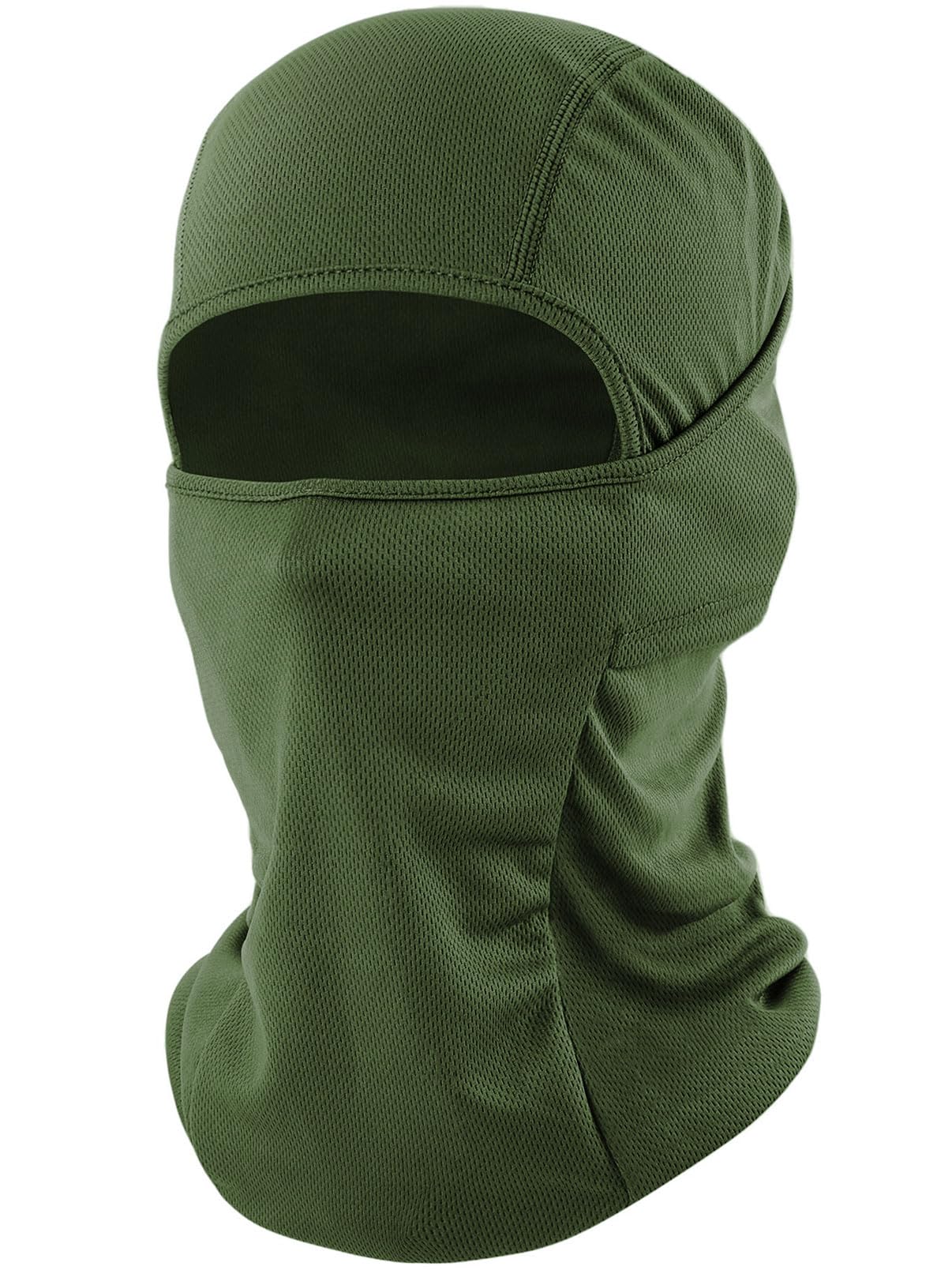 Fuinloth Balaklava Skidmask, Motorcykel Cykel Vindtät Halsvärmare UV-skydd Kylning för Män/Kvinnor Armégrön