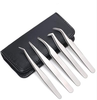 OhhGo 5 st/parti rostfritt stål pincett ögonfrans förlängning pincett set för ingrown hair ögonbryn