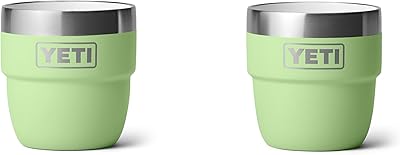 YETI Rambler Espresso Cup, Vacuum Insulated Stainless Steel Stackable Cup, Key Lime, 2 Pack 4 oz (118 ml)