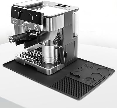 58 x 40 cm, 2-i-1 underlägg kaffebryggare, silikonkaffematta med konvex kant, kaffebartillbehör för Ninja Luxe Cafe