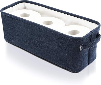 Juvale Mörkblå tygförvaringsfack för hem och badrum (40 x 15 x 14 cm)