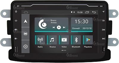 Costum Fit Bilradio för Dacia Duster Android GPS Bluetooth WiFi USB Full HD Touchscreen Display 7" Easyconnect