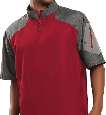Holloway Men's Standard Raider Short Sleeve Pullover, Scarlet, XX-Large