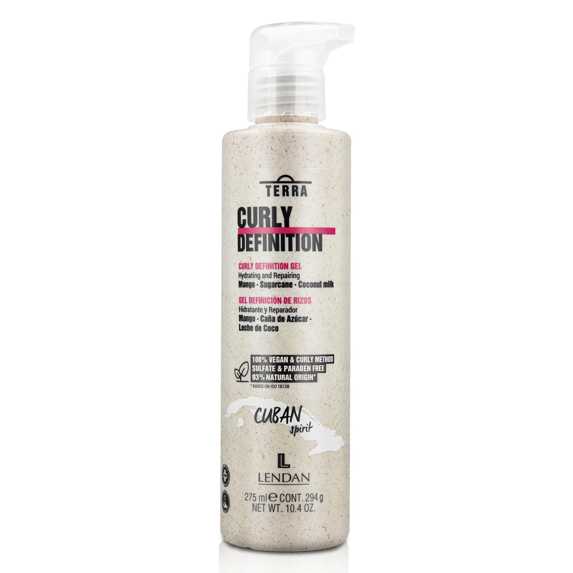 LENDAN - Curly Definition Gel - Terra Curly Definition - 275 ml - Definitiva lockar utan att belagda lockar - återfuktar och reparerar hårfiber - perfekt för curlymetoden - Anti-frizz