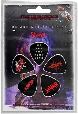 Slipknot 'We Are Not Your Kind' officiell 5-pack plektrum svart, en storlek, gitarr kompatibel