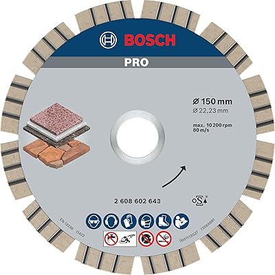 Bosch Professional BOSCH Diamantkapskiva Bäst för sten, 150 x 22,23 x 2,4 x 12 mm, 2608602643