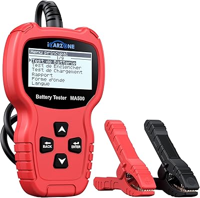 ICARZONE MA500 bilbatteritestare, 12 V/24 V 100–2000 CCA spänningstest, batteritestare med urladdnings-, start- och laddningstest för bilar och motorcyklar