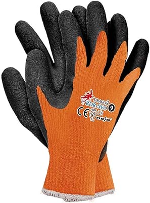 Reis Rdr-Neo_P10 drakskyddshandskar, orange-svart, 10 storlek, paket med 12