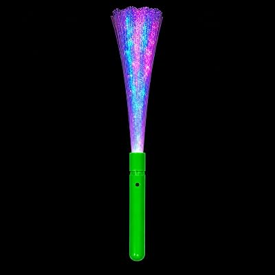 3 stycken ljusvippa med glasfiber – ca 37 cm ljusstavar med 3 blinkande lägen – feststavar i grönt, rosa och blått – för bröllop, konsert, födelsedag, festival och företagsfest (grön)