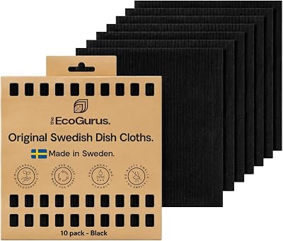 The EcoGurus Svenska disktrasor, återanvändbara, svart, förpackning om 10