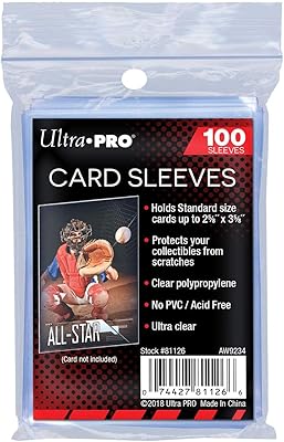 Ultra Pro Kortfodral Ärmar, Genomskinlig, Paket med 100