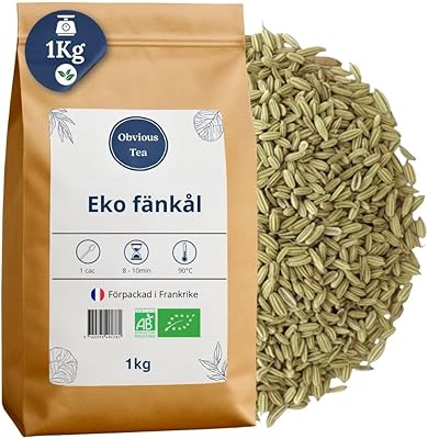Organiczny koper włoski w całości, luzem - Organiczna herbata ziołowa dla kobiet karmiących piersią i wspomagających trawienie - Foeniculum Vulgare Mill. - Uprawa ekologiczna - Charakterystyczny