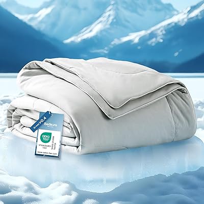 BEDSURE Kylfilt kylande filt för sommaren – lätt sommarfilt med kylfibrer Q-max >0,4 för varma sovare och nattsvett, kylfilt, gosig filt för överkast, 150 x 200 cm, grå
